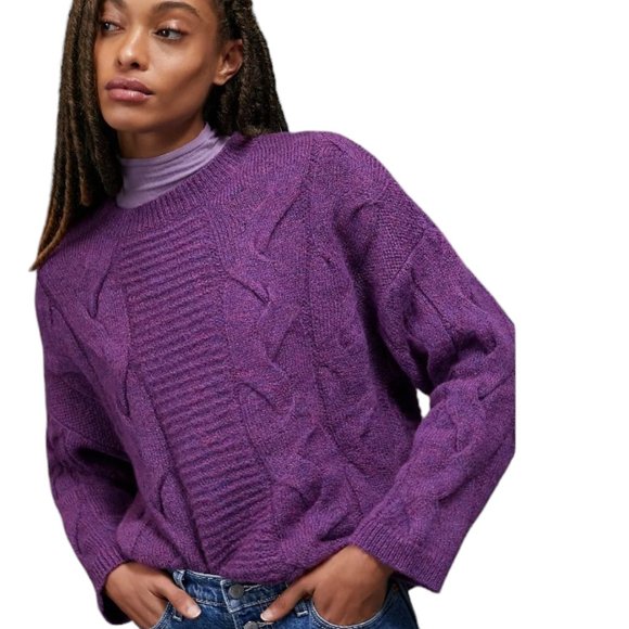 Anthropologie | Sweaters | Anthropologie Marled Dahlia Cable  display picture 1